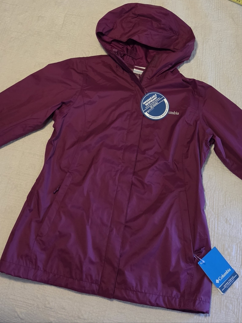NWT Columbia Hooded Rain Jacket, Women's Small